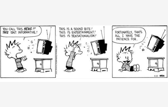 Calvin and Hobbes Comic Strip Sensationalist TV