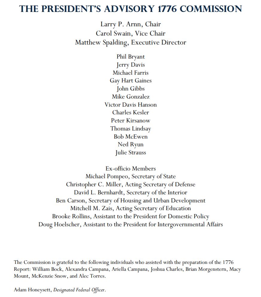 1776 Report Contributors