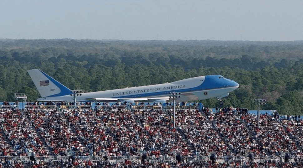 DJT AF1 NASCAR Photograph