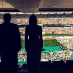 DJT Melania & Modi Photograph Silhouett Stadium