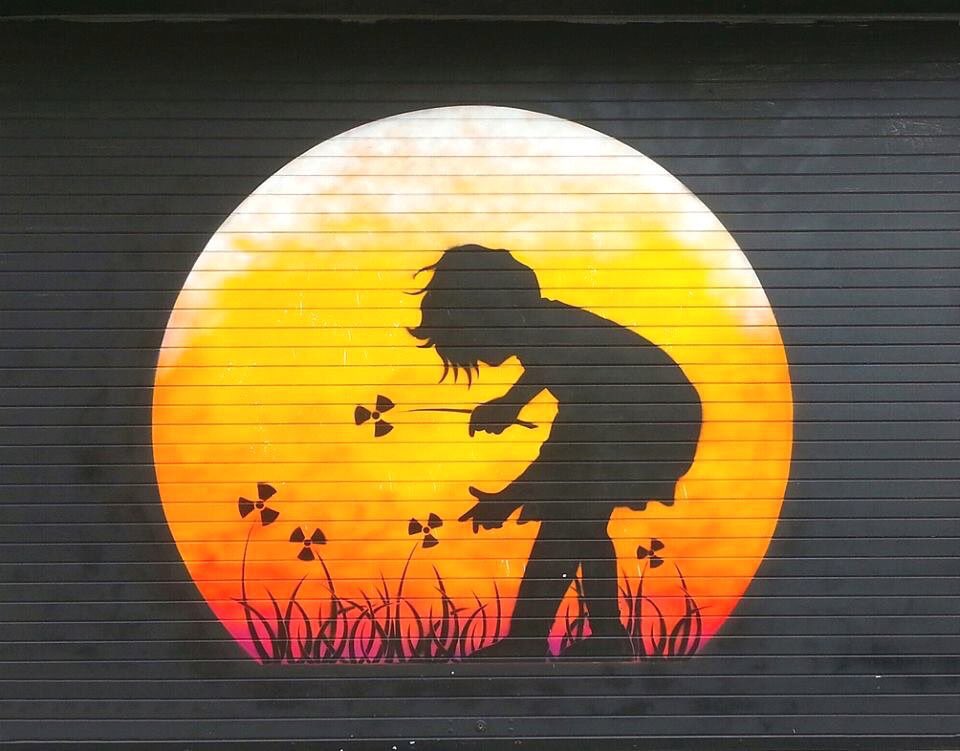 Girl Picking Flowers in the Nuclear Apocalypse Optimism