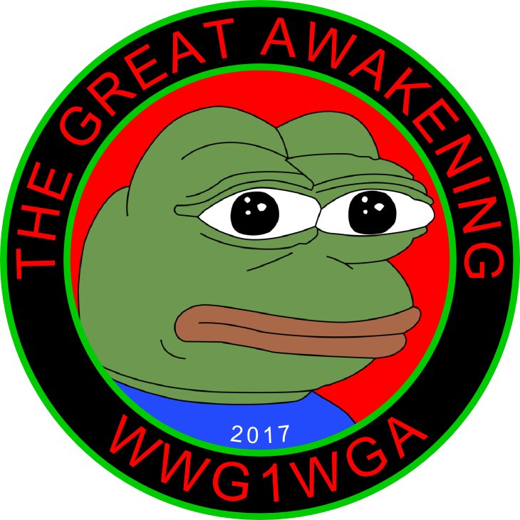 Pepe Badge Meme. The Great Awakening. WWG1WGA !