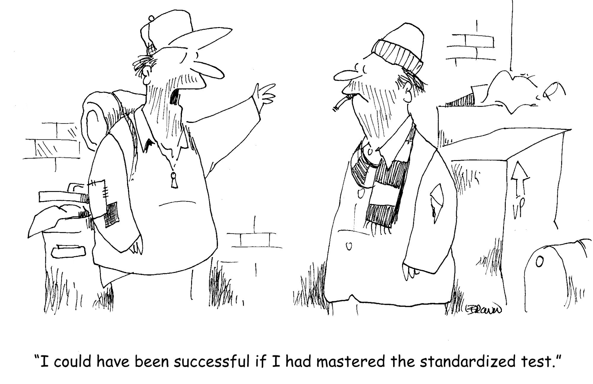 Standardized Test Success Joe Brown Political Cartoon