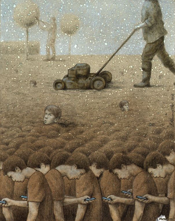 Pawel Kuczynski Political Cartoon Lawn