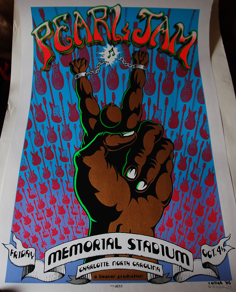 Pearl Jam Concert Poster Breaking Chains