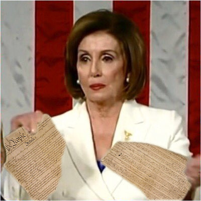 Pelosi Rips the Constitution at the State of The Union Meme
