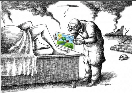 Political Cartoon: Dystopian Birth