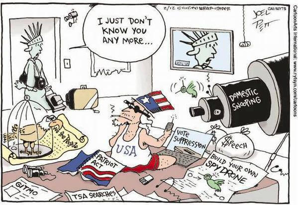 Lady Liberty Uncle Sam Divorce Political Cartoon