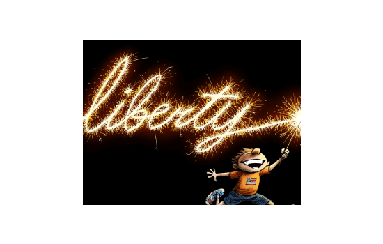 Nate Beeler Political Cartoon Liberty Sparkler