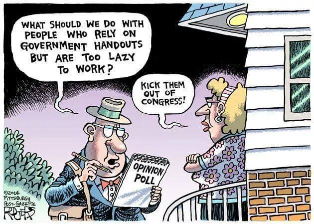Political Cartoon by Rob Rogers: Bums of Congress