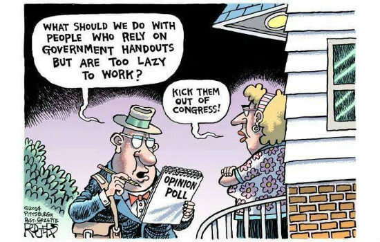 Political Cartoon by Rob Rogers: Bums of Congress