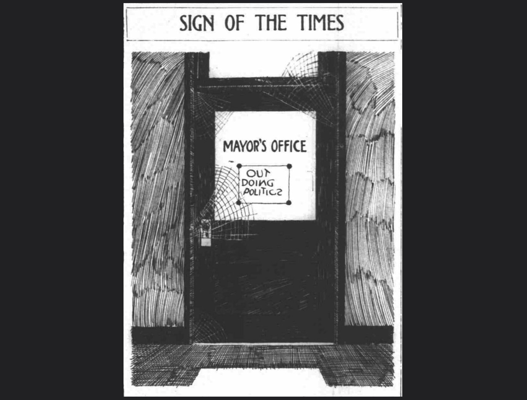 Mayor's Office Historical Political Cartoon