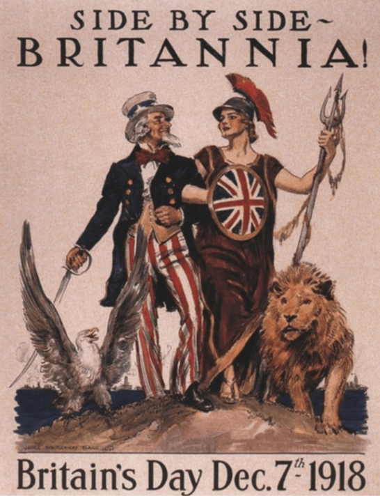 Britannia Britain's Day Side by Side Propaganda Poster
