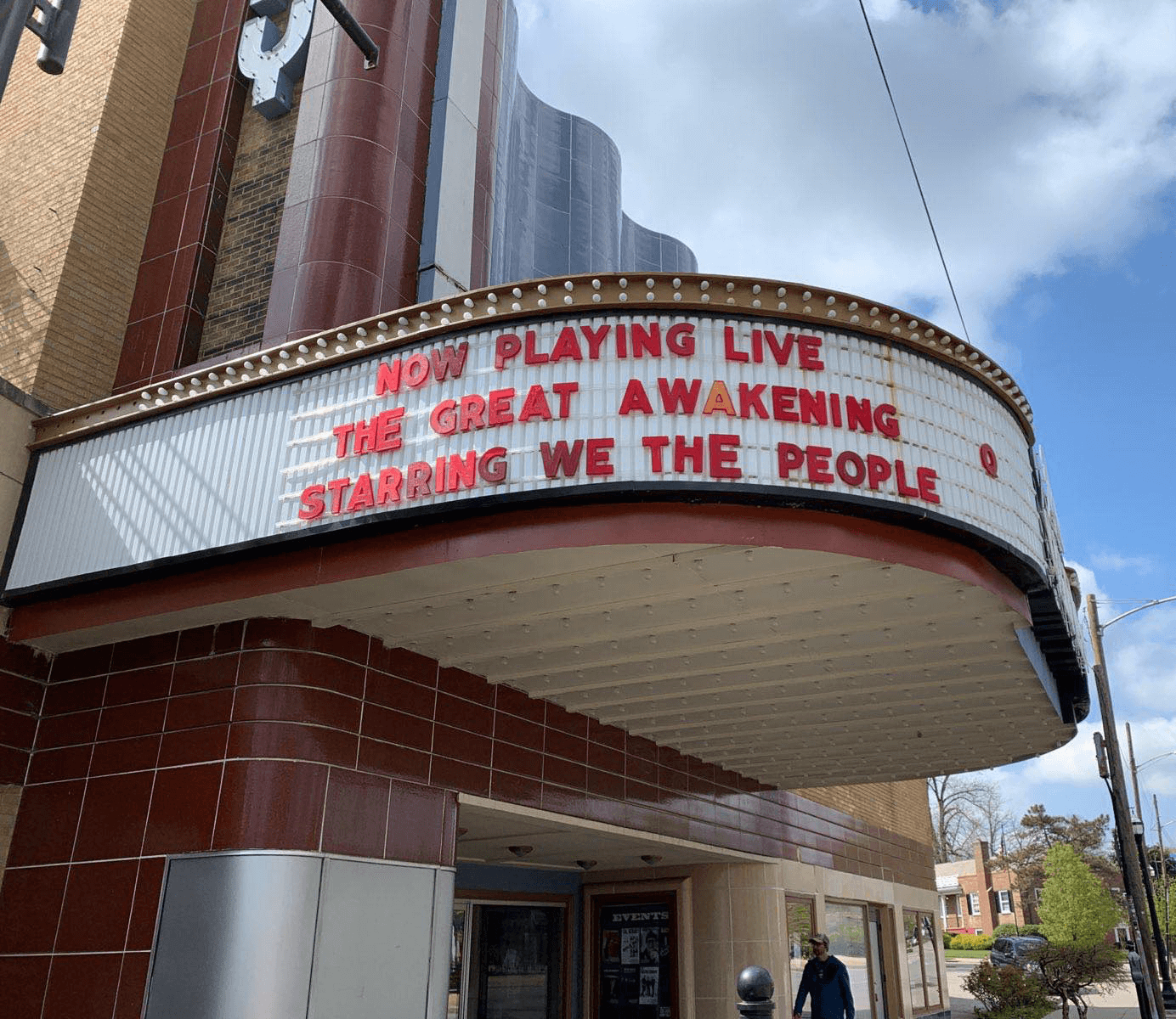 Great Awakening Marquee Photograph. Famous Meme of Qanon.