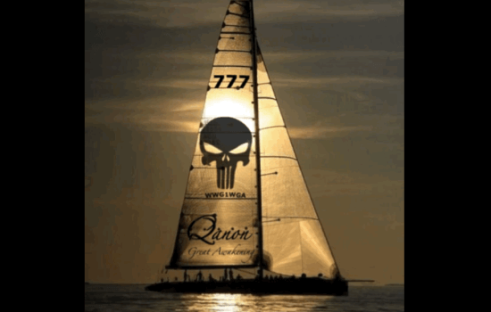 Qanon Great Awakening Punisher Sailboat 777 WG1WGA Meme