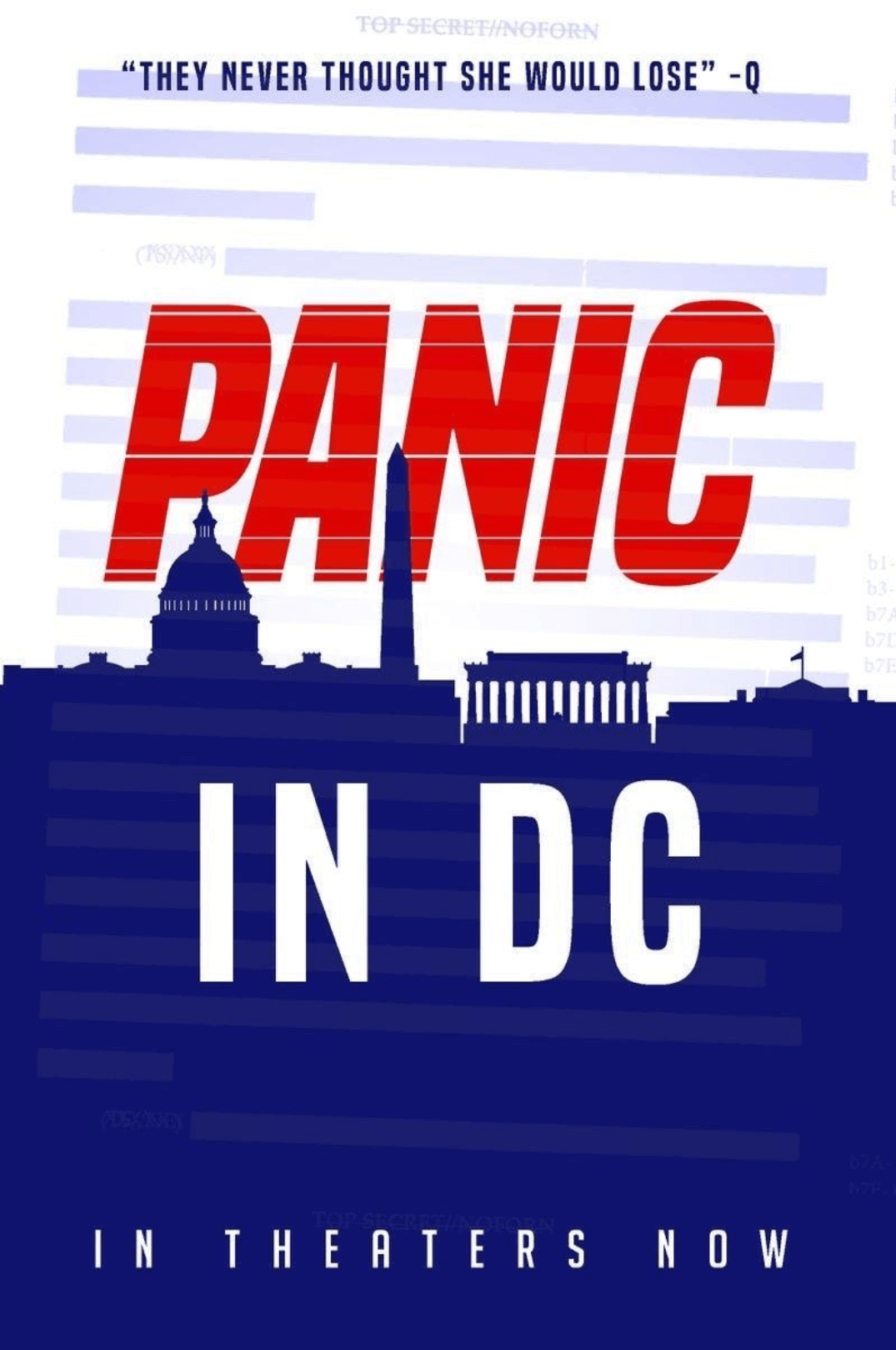 PANIC in DC Qanon Movie Poster Meme