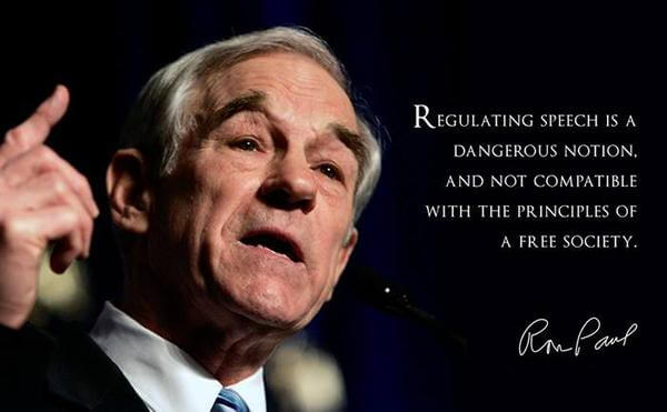 Ron Paul Quotepic Regulating Speech