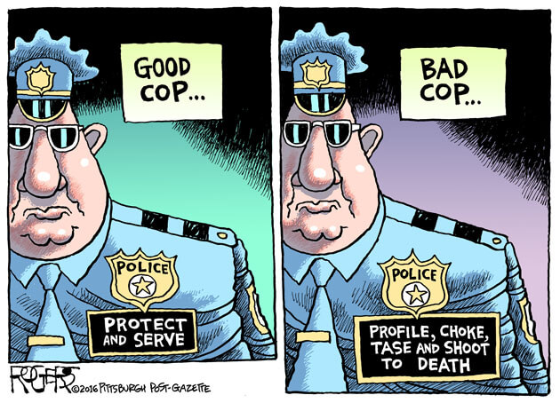 Good Cop Bad Cop Rob Rogers Political Cartoon