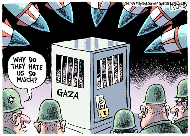 Gaza Prison political cartoon by Rob Rogers