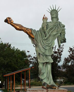 Statue of Liberty Karate Kick