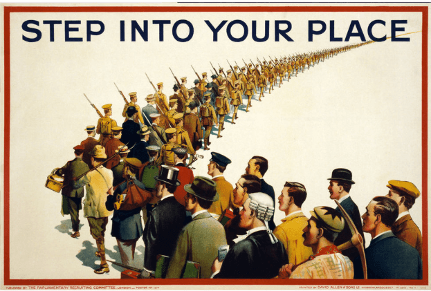 Step Into Your Place Historical Propaganda Poster