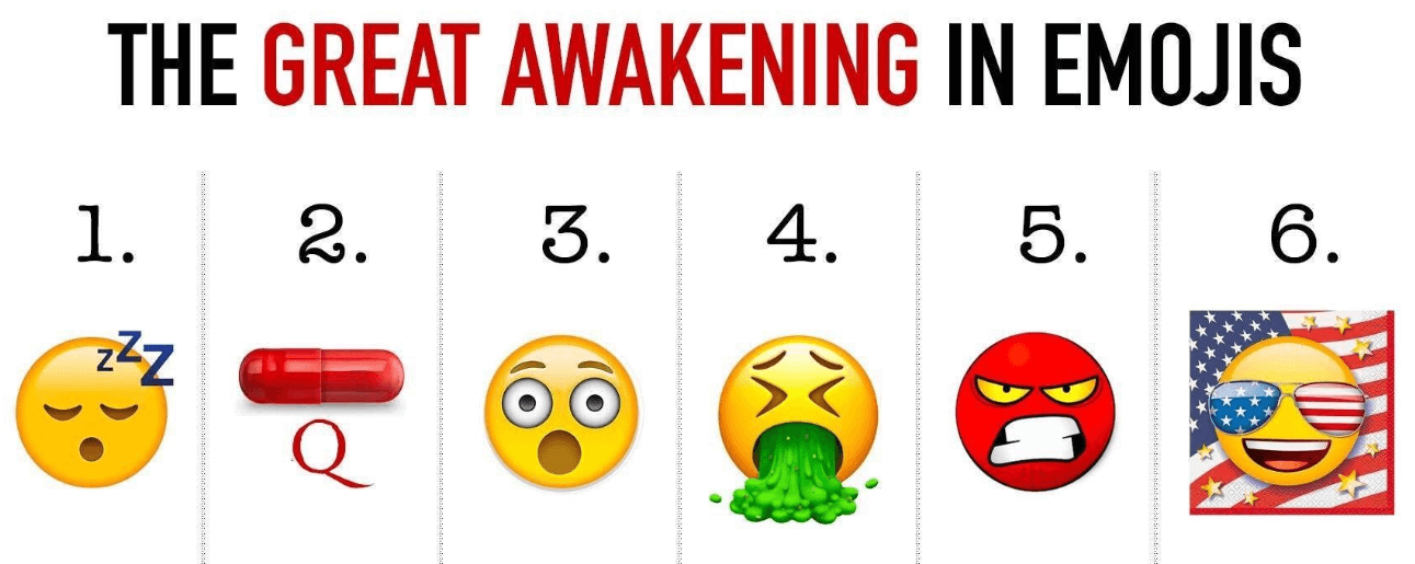 The Great Awakening in Emojis Meme