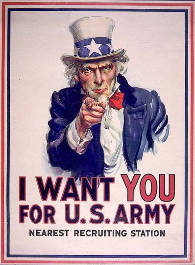 'I Want You For U.S. Army' Uncle Sam Propaganda Poster
