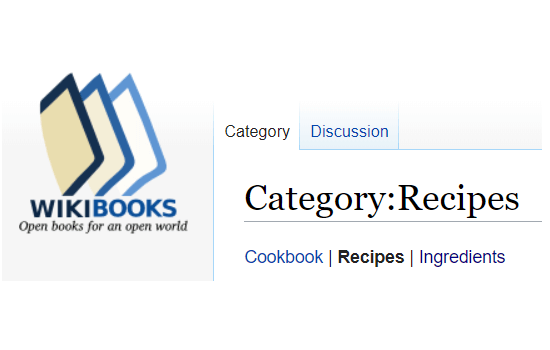 WikiBooks Open Source Online Recipe Book