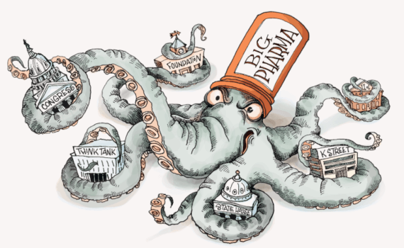 Big Pharma Octopus Political Cartoon