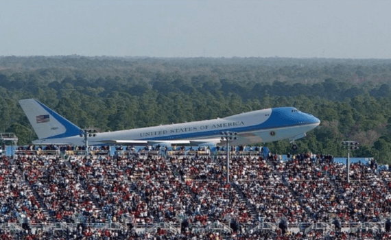 DJT AF1 NASCAR Photograph