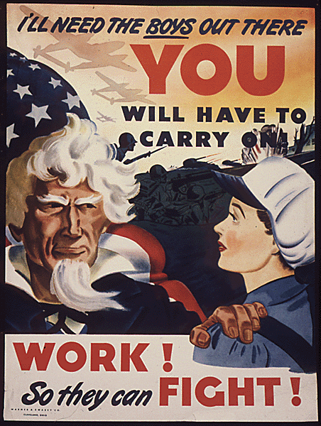 Women Work for War Propaganda Poster « LibertyClick.org