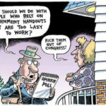 Political Cartoon by Rob Rogers: Bums of Congress
