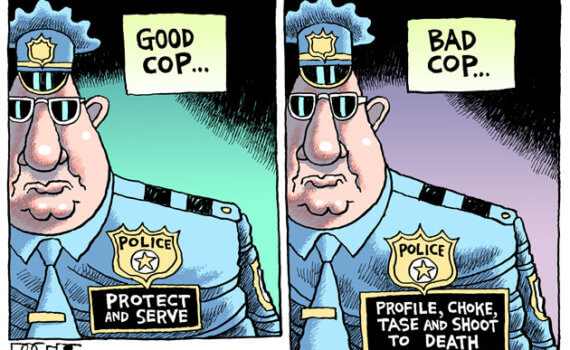 Good Cop Bad Cop Rob Rogers Political Cartoon