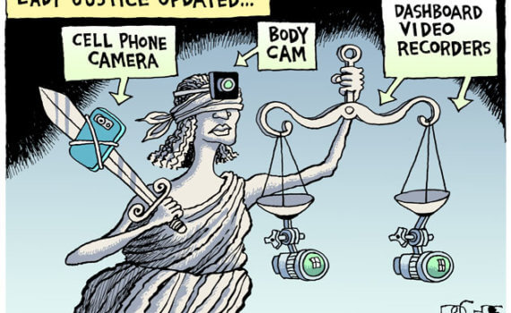 Rob Rogers Political Cartoon Lady Justice Update