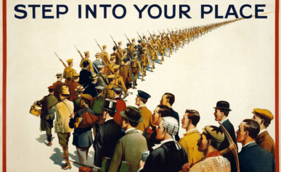 Step Into Your Place Historical Propaganda Poster