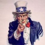 'I Want You For U.S. Army [At Your] Nearest Recruiting Station' Uncle Sam Propaganda Poster United Sates War Recruitment.